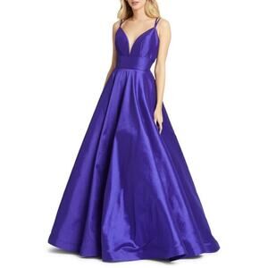 Mac Duggal Empire Taffeta Ballgown Size 6 NWT Royal Purple Prom Formal 67100L